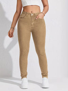 Skinny jeans met high waist
