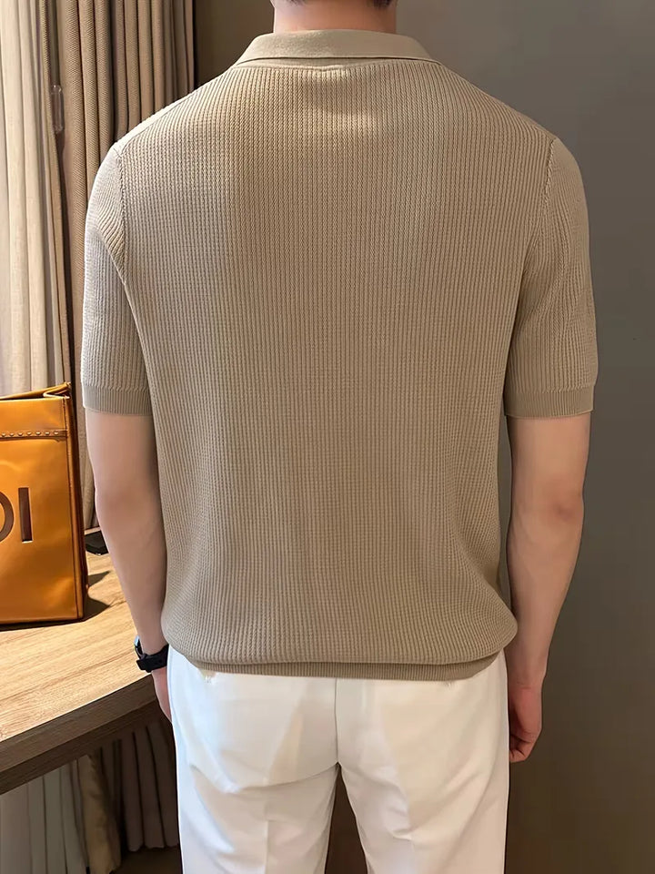 Polo's met V-neck en korte mouwen