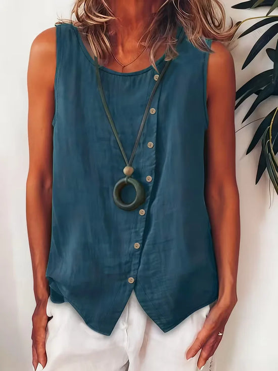 Bohemian dames blouse met knopen