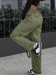 Cargo broek met hoge taille