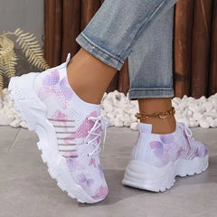 Lage sneaker met butterfly print