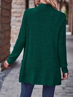 Open vest met ribbelstructuur