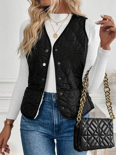 Bodywarmer met knoopsluiting
