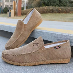 Loafers met corduroy bovenkant