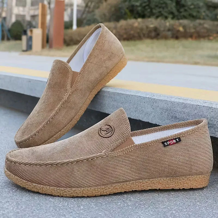 Loafers met corduroy bovenkant