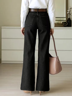 Wide leg jeans donker gewassen
