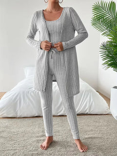 Driedelige set met cardigan