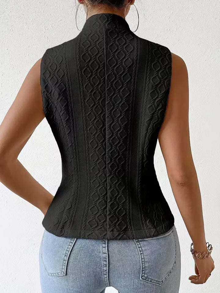 Gilet met V-hals en knopen