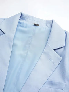 Lichtblauw slim fit pak