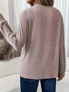 Ribbeltrui met ronde hals