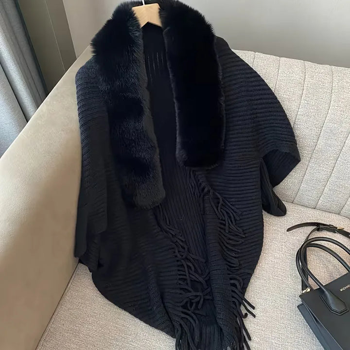 Winter sjaal met faux fur