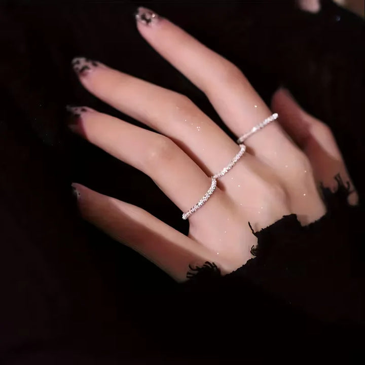Ring set met sprankelende ringen