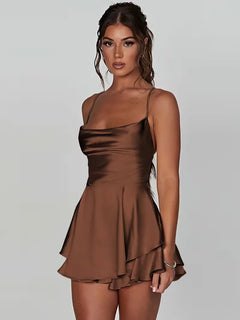 Feestjurk met spaghetti straps