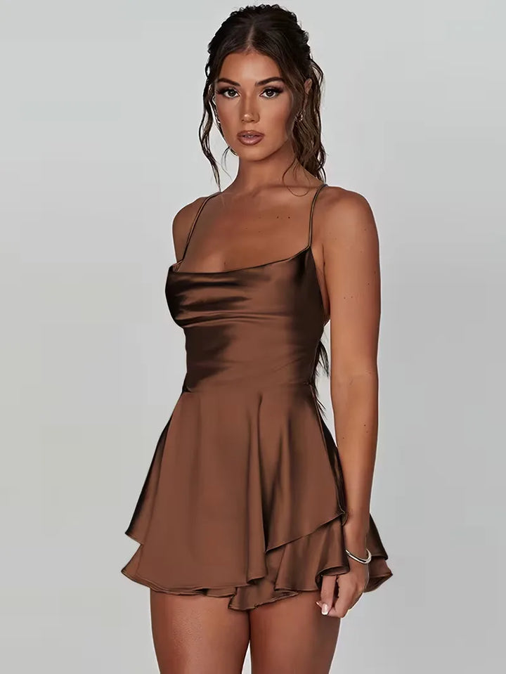 Feestjurk met spaghetti straps