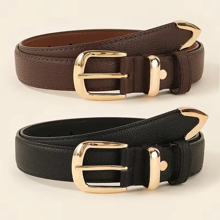 Smalle riem met gouden gesp