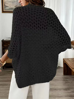 Oversized cardigan met hollow-out design