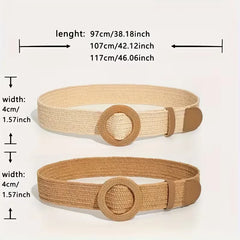 Brede riem met ronde gesp