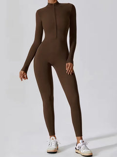 Jumpsuit met mock neckline