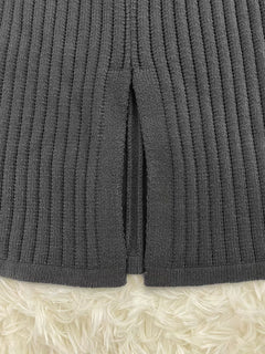 Tweedelige set met ribbed textuur