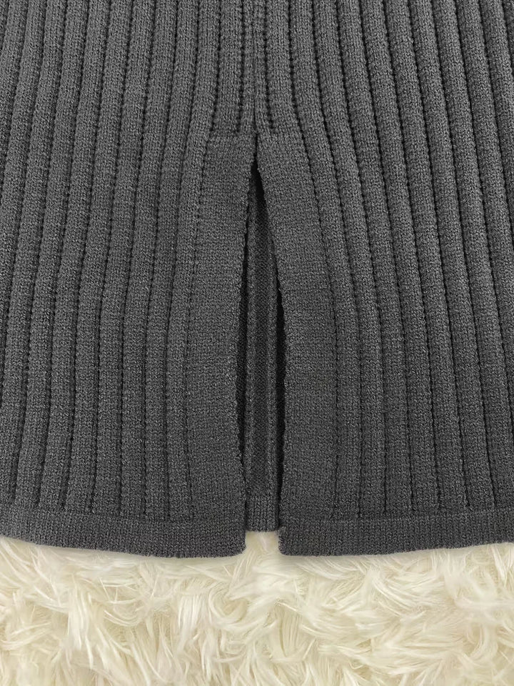 Tweedelige set met ribbed textuur