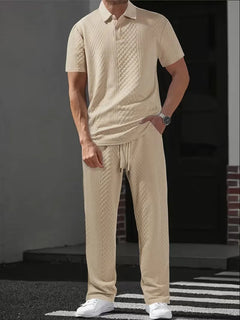 Lounge set met polo en broek
