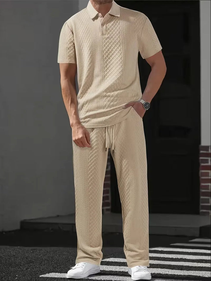 Lounge set met polo en broek