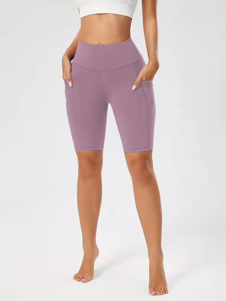 Slim-fit high-waisted shorts