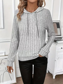 Hoodie met ribbelstructuur