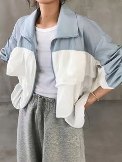 Track jacket met capuchon