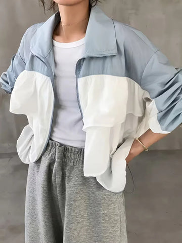 Track jacket met capuchon