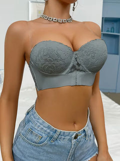 Strapless lace bustier
