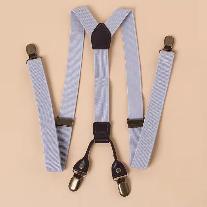 Bretels met leren details