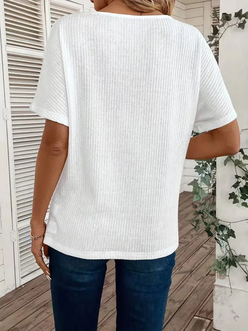 T-shirt met V-hals