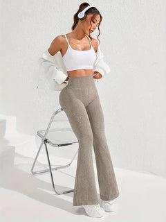 Legging met hoge taille en flared leg