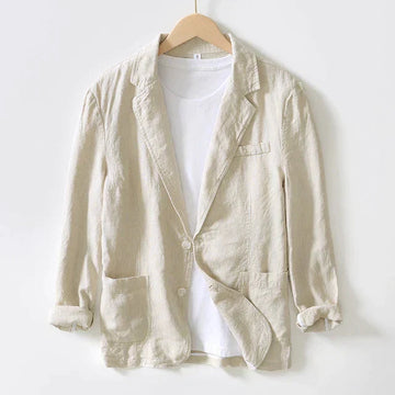 Blazer met reverskraag en opgerolde mouwen