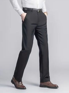 Broek met elastische tailleband en regular fit
