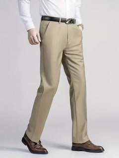 Broek met elastische tailleband en regular fit