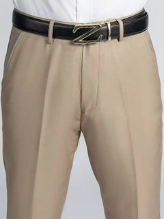 Broek met elastische tailleband en regular fit