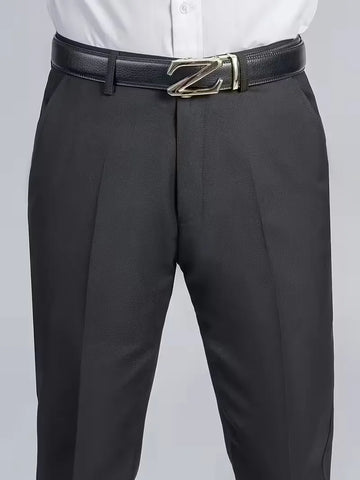 Broek met elastische tailleband en regular fit