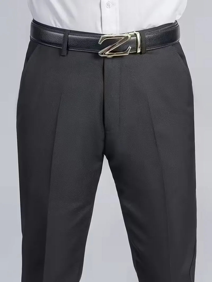 Broek met elastische tailleband en regular fit