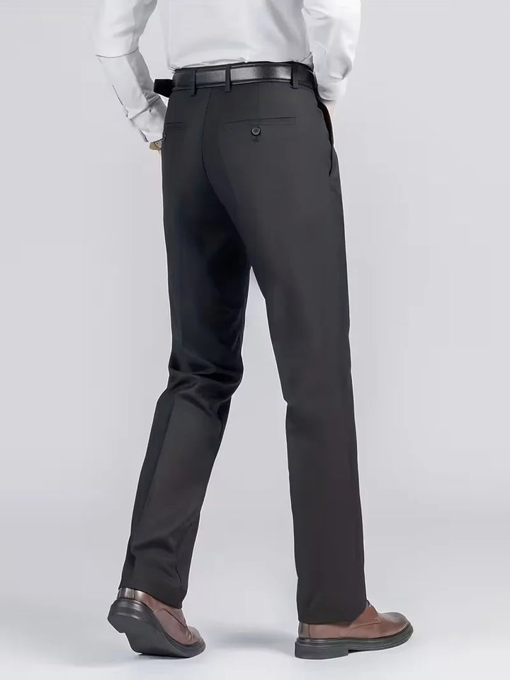 Broek met elastische tailleband en regular fit