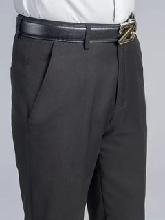 Broek met elastische tailleband en regular fit