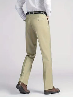 Broek met elastische tailleband en regular fit