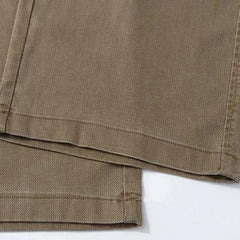 Broek met rechte pasvorm en elastische taille
