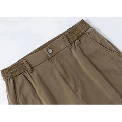 Broek met rechte pasvorm en elastische taille