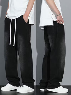 Broek met rechte pijp en losse pasvorm