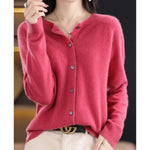 Cardigan met knoopsluiting en lange mouwen