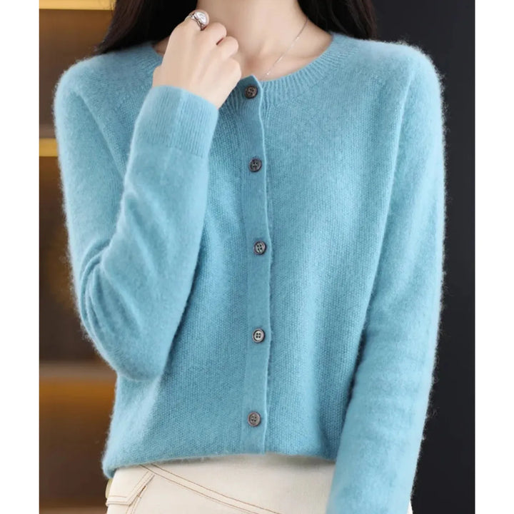 Cardigan met knoopsluiting en lange mouwen
