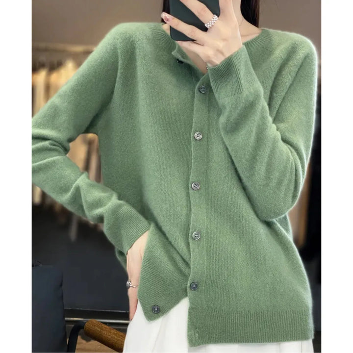 Cardigan met knoopsluiting en lange mouwen