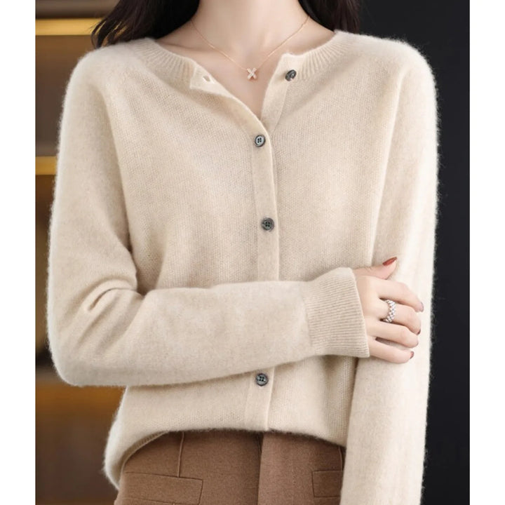 Cardigan met knoopsluiting en lange mouwen